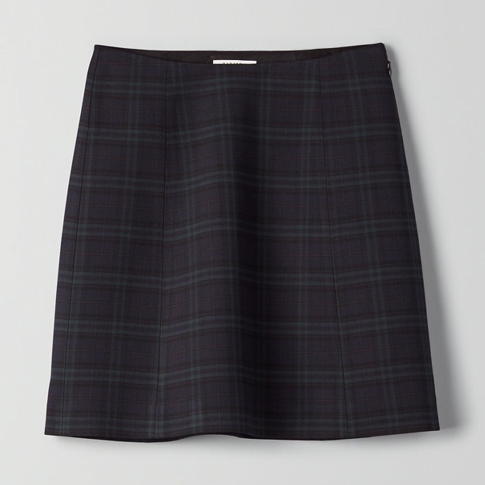 Check Hopper Bavarian Mini Skirt - Green